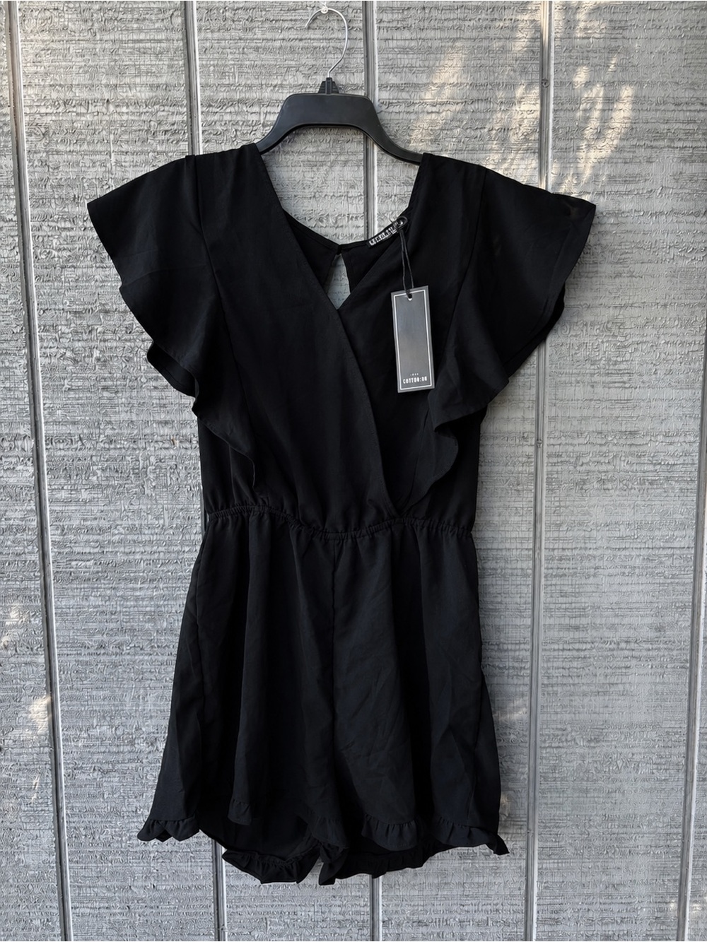Vacation Cotton On summer NWT Black Rene Ruffle festival Playsuit Romper Size M